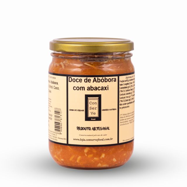Doce de Abóbora com Abacaxi e Coco